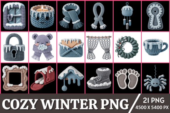Download Cozy Winter Illustration PNG Bundle - Cozy winter illustration Collection