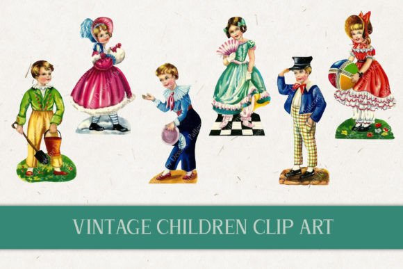 Download Vintage Children Clip Art - Premium Bundle