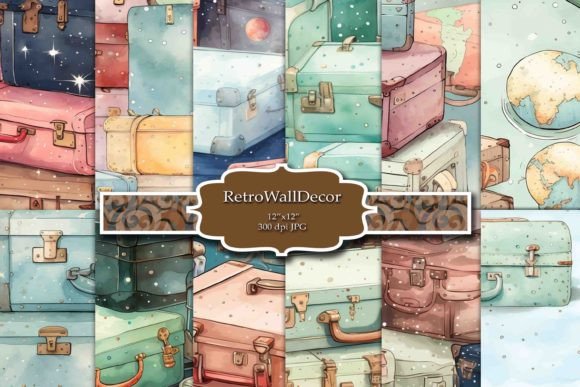 Download Vintage Luggage Paper - Vintage luggage Collection