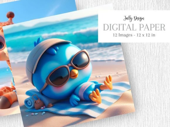 Download Cute Baby Animals Laying on the Beach 9 - Premium Resources