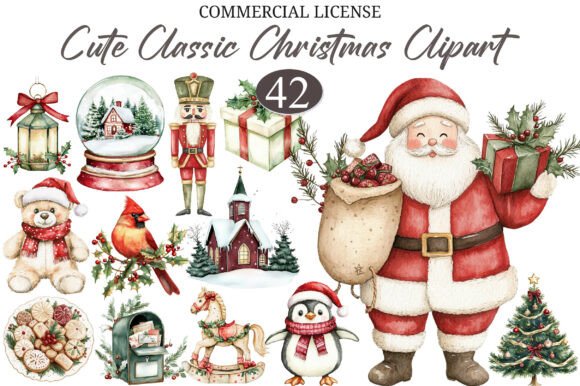 Download Cute Classic Christmas Clipart - Classic christmas clipart Collection