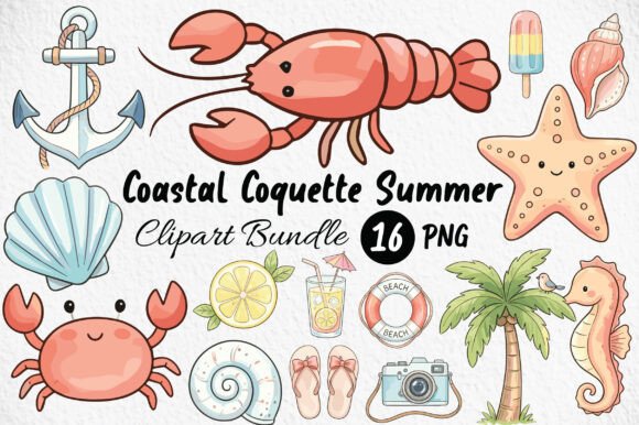 Download Coastal Coquette Summer Clipart - Coquette summer clipart Collection