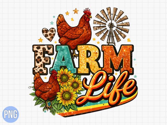 Download Vintage Rooster Farm Life PNG T-SHIRT - Premium Resources